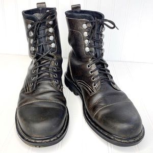 Doc Martens Brown Tall Leather Combat Boots